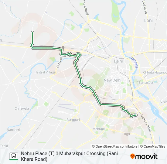 567A Bus Line Map