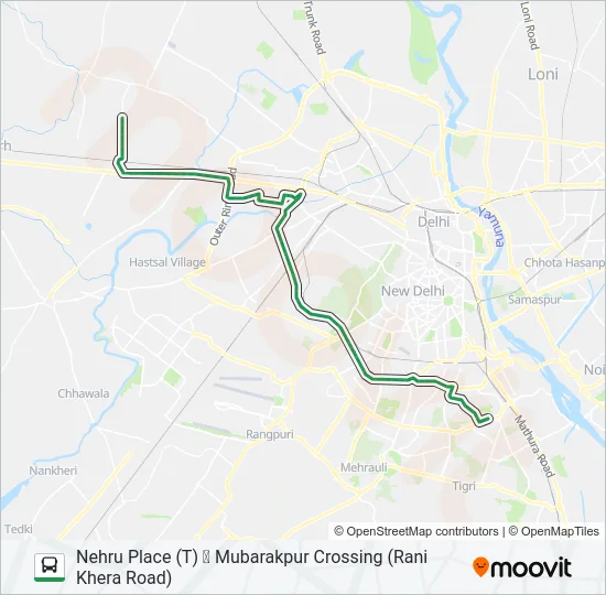 567A Bus Line Map