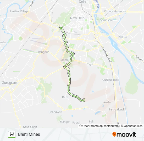 523 Bus Line Map