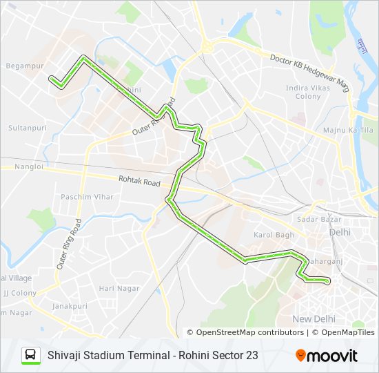 Rohini New Delhi Map 990Ext Route: Schedules, Stops & Maps - Rohini Sector 23 (Updated)