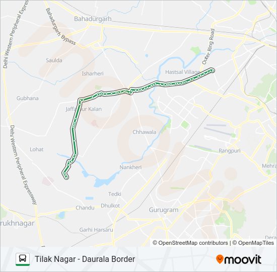 827 bus Line Map