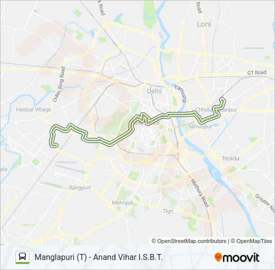 740A Bus Line Map