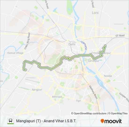 740A Bus Line Map