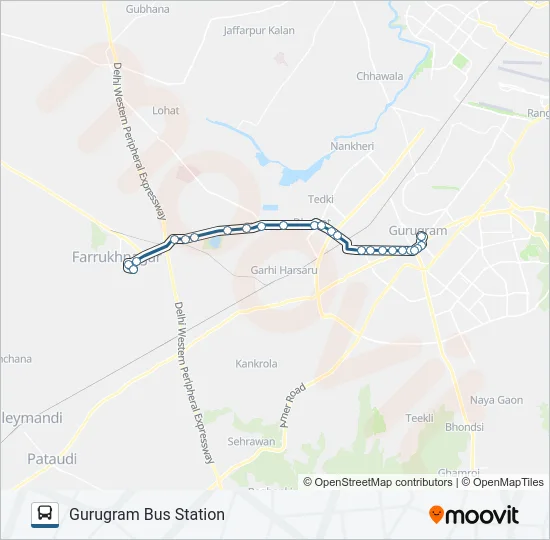 255 Bus Line Map
