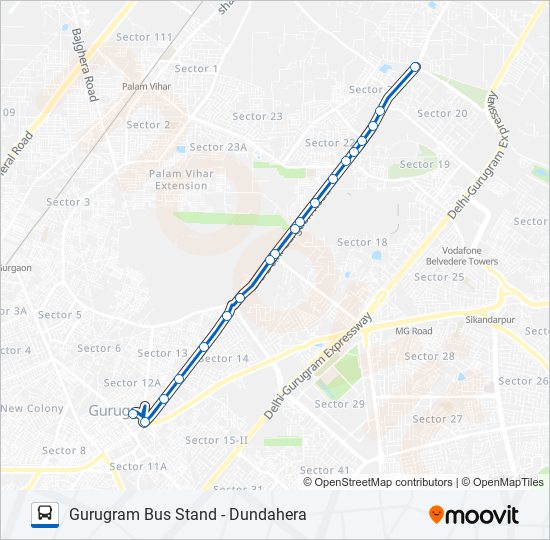 215E bus Line Map