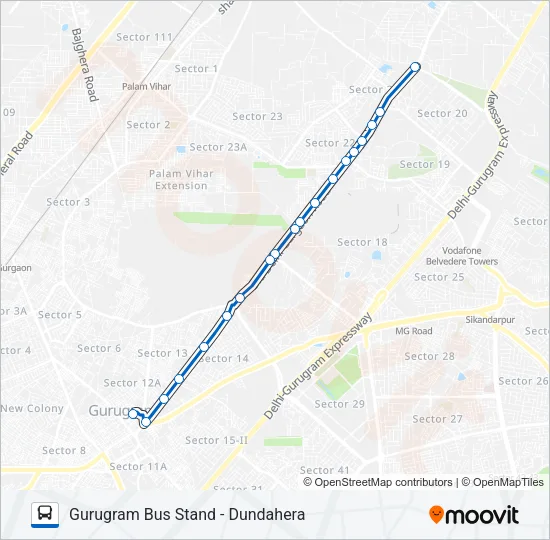 215E Bus Line Map