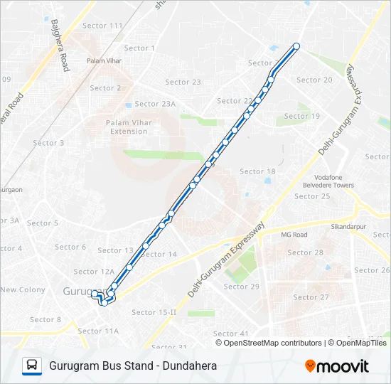 215E Bus Line Map