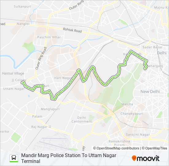 853 Route Schedules, Stops & Maps Uttam Nagar Terminal (Updated)