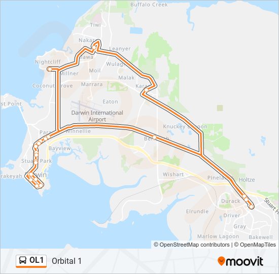 OL1 bus Line Map