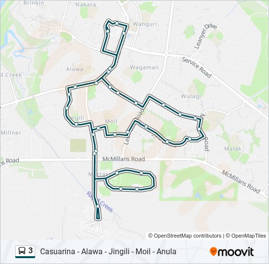 Mapa de 3 de autobús