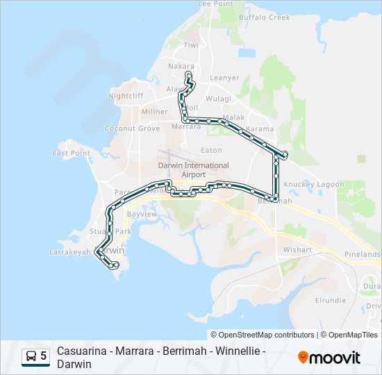 5 bus Line Map