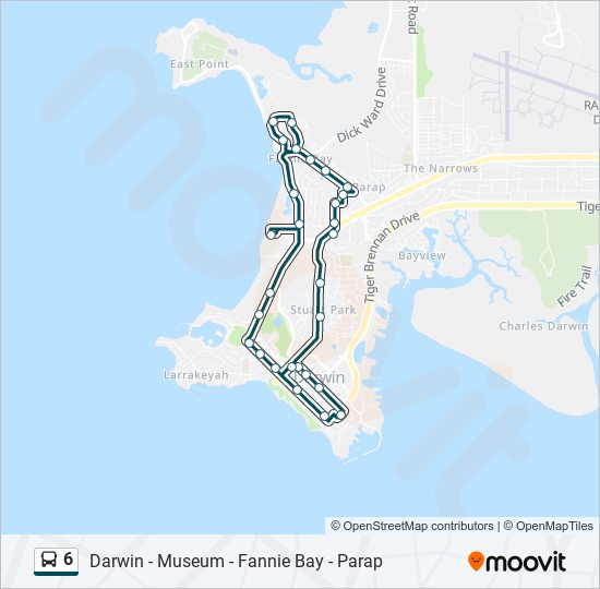 6 bus Line Map