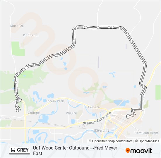 Mapa de GREY de autobús