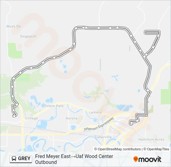 GREY Bus Line Map