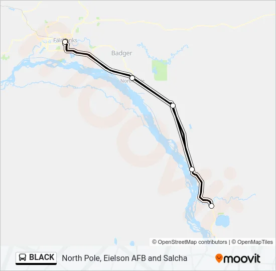 BLACK Bus Line Map
