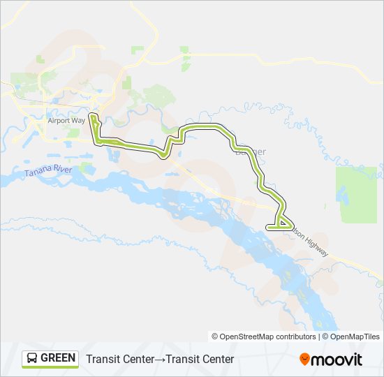 GREEN bus Line Map