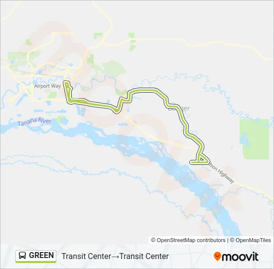 GREEN Bus Line Map