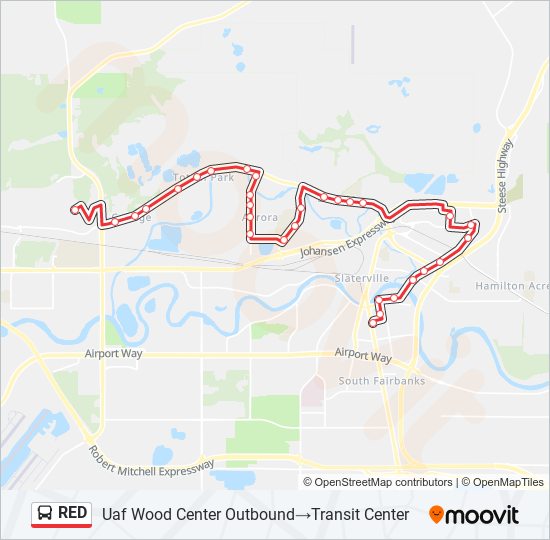 RED bus Line Map