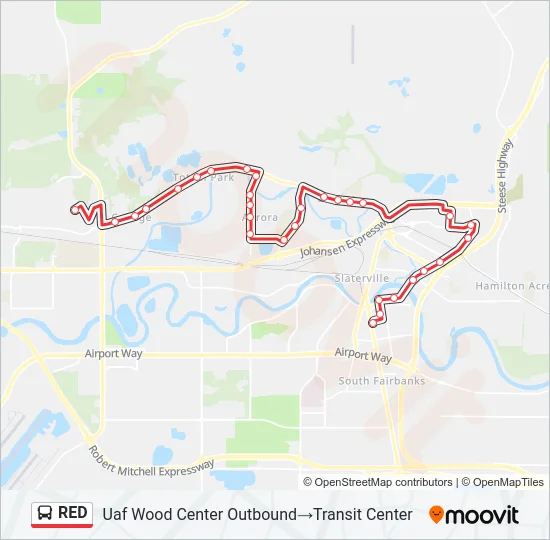 RED Bus Line Map