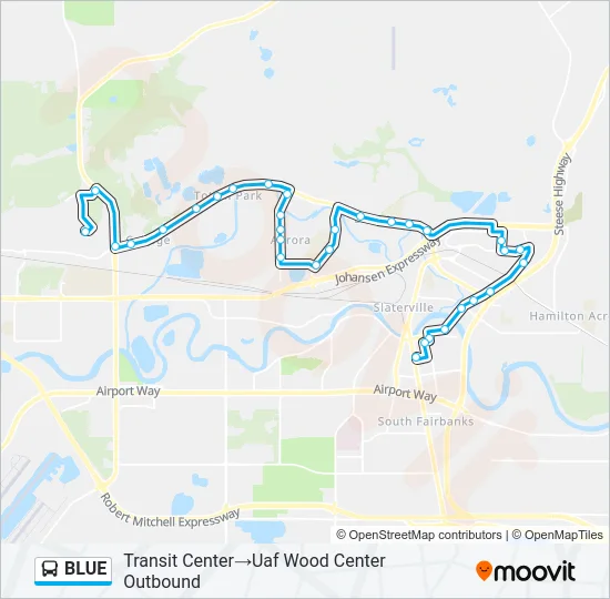 BLUE Bus Line Map