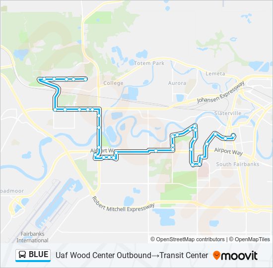 BLUE bus Line Map