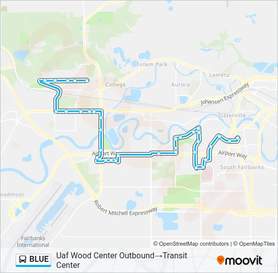 BLUE Bus Line Map