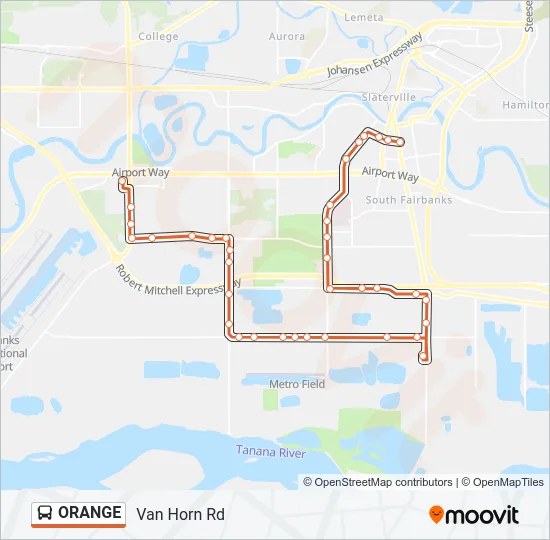 ORANGE Bus Line Map