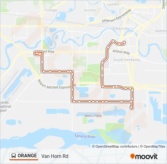 ORANGE Bus Line Map