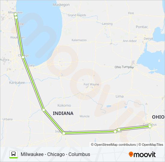 FLIXBUS 2511 Bus Line Map