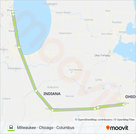 FLIXBUS 2511 Bus Line Map