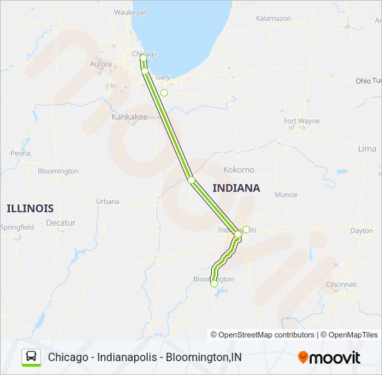 FLIXBUS 2515 Bus Line Map