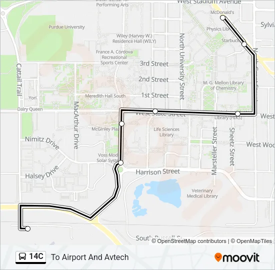 14C Bus Line Map