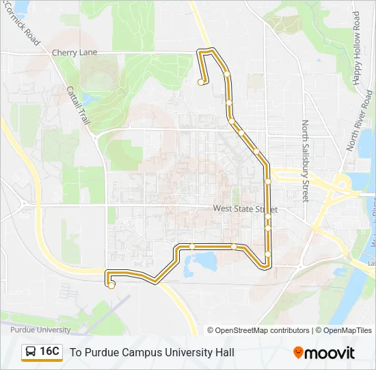 16C Bus Line Map