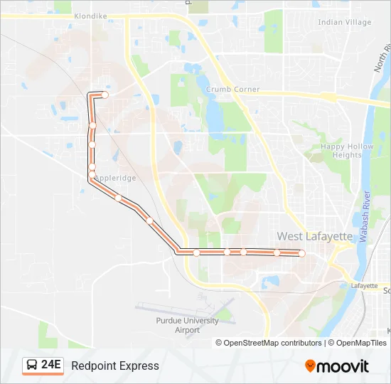 24E Bus Line Map