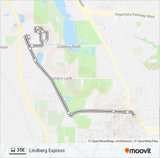 35E Bus Line Map