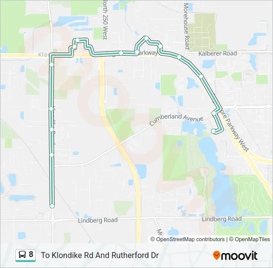 8 Bus Line Map
