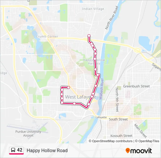 42 Bus Line Map