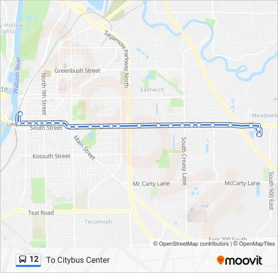 12 Bus Line Map