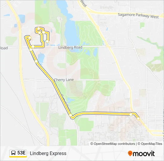 53E Bus Line Map