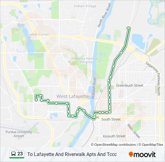 23 bus Line Map