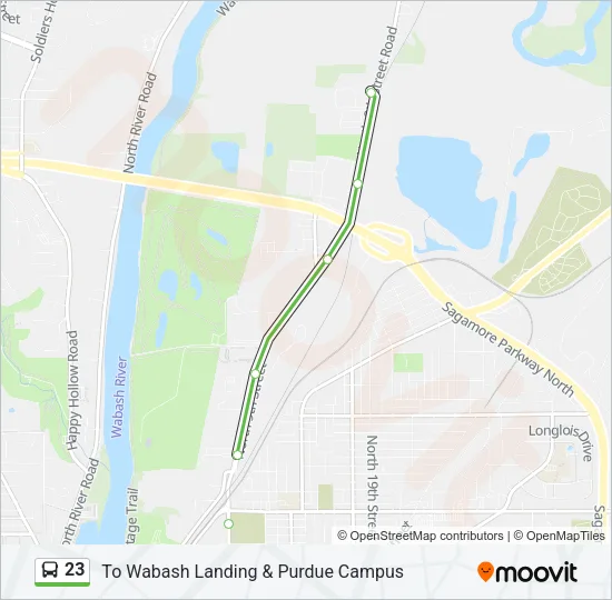 23 Bus Line Map