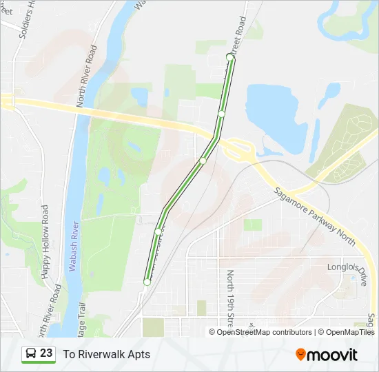 23 Bus Line Map