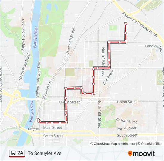 2A Bus Line Map