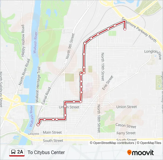 2A Bus Line Map