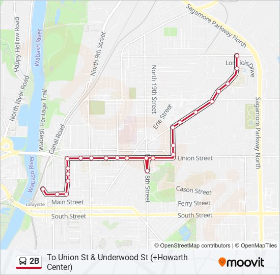 2b Route Schedules, Stops & Maps To Union St & Underwood St (+Howarth Center) (Updated)
