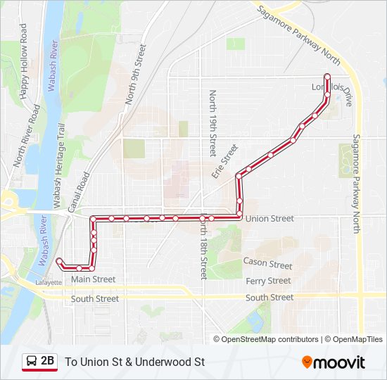 2B bus Line Map