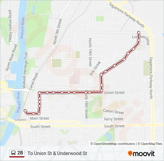 2B Bus Line Map