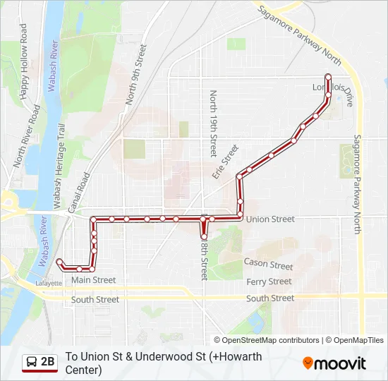 2B Bus Line Map