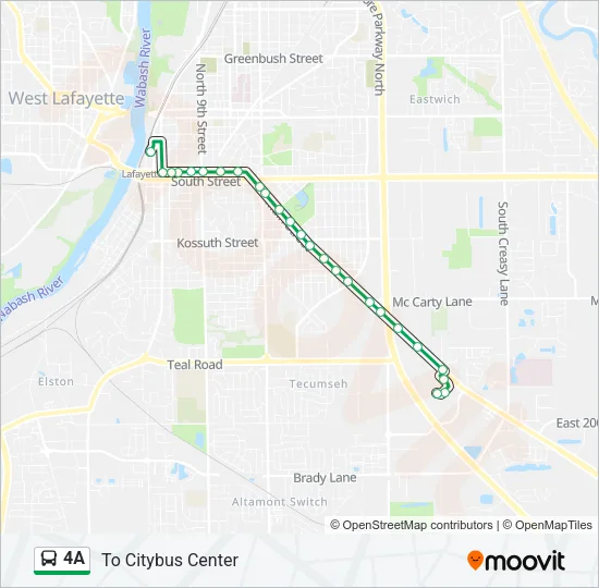 4A Bus Line Map