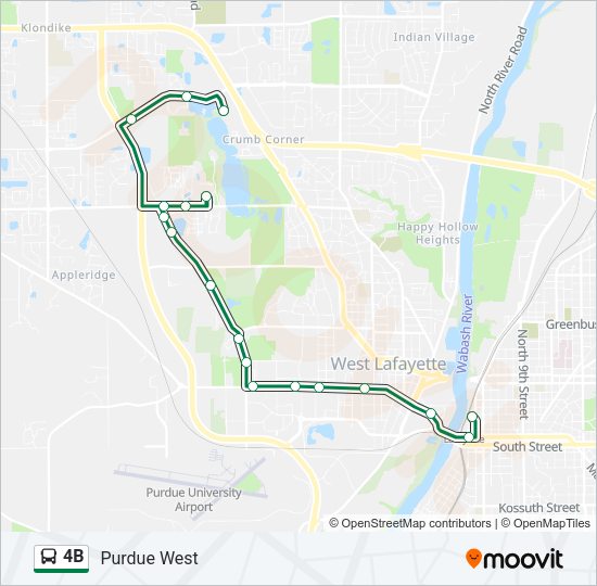 4B Bus Line Map